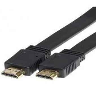 CABLE HDMI 13 PLANO MACHO MACHO CONEXION ORO 1 8M NEGRO 128312
